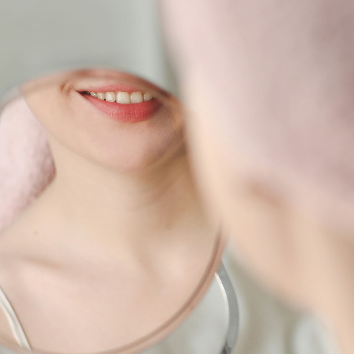 Lady looking in the mirror